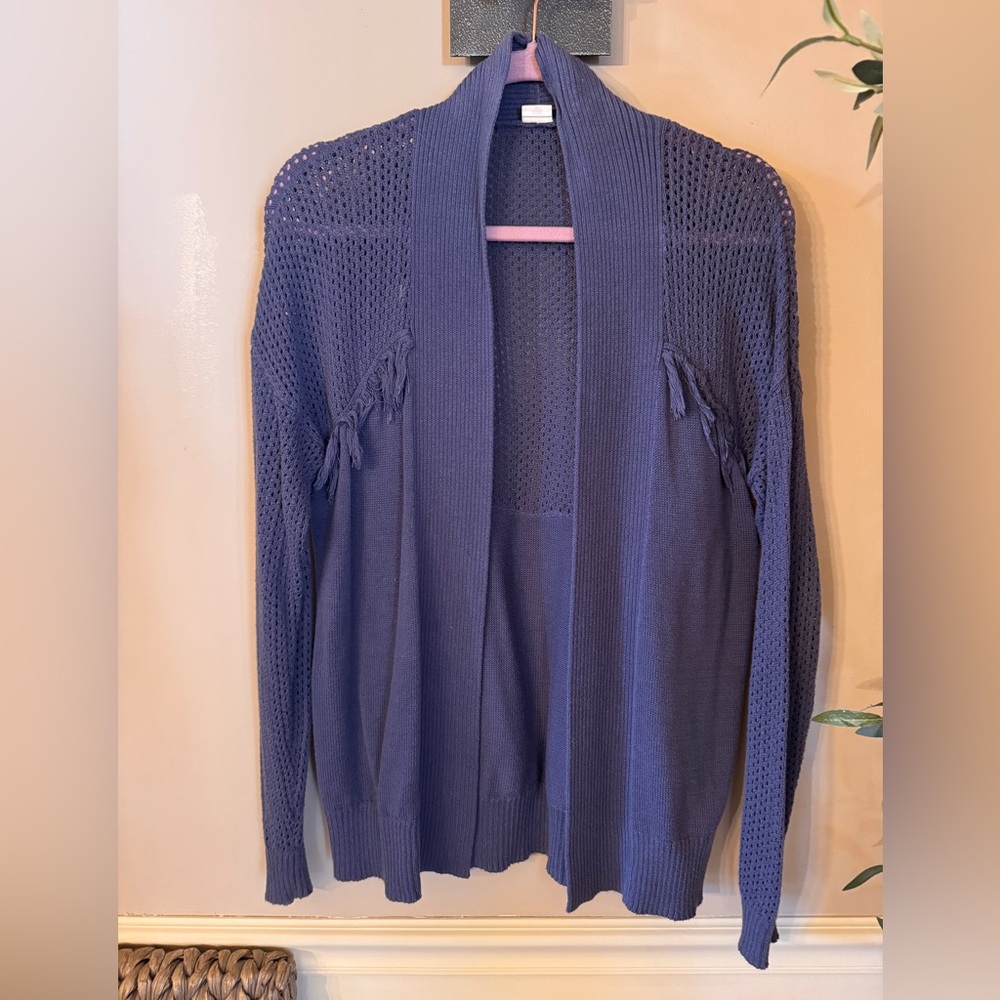 Blue cardigan